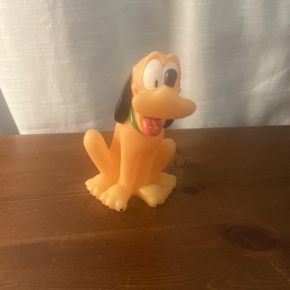 Disney Pluto‎ 5" Hard Rubber Bath Figure Toy